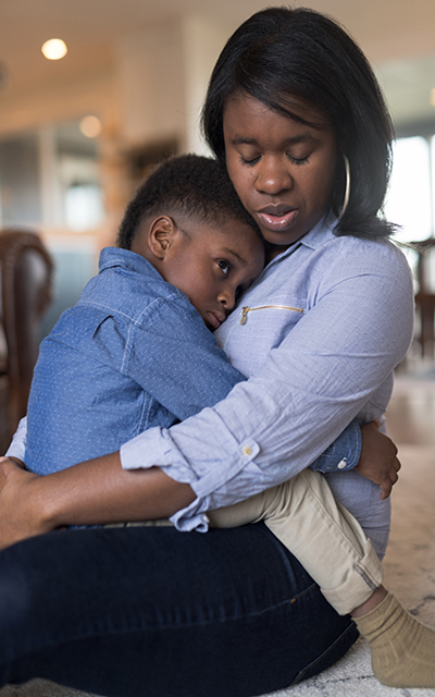 mum and 5yo son who is anxious about separating 